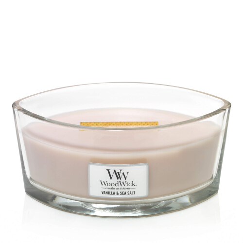 WoodWick WoodWick Ellipse Κερί Βανίλιας & Θαλασσινού Αλατιού, 16oz | Έως 50 Ώρες Χρόνου Καύσης 1