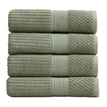 Springtree Home 100% pamut frdolepedo szett 4 db | Szuper puha s nedvszv, gyorsan szrad szlakkal | 4 frdolepedo | Texturlt s tarts pamut |
