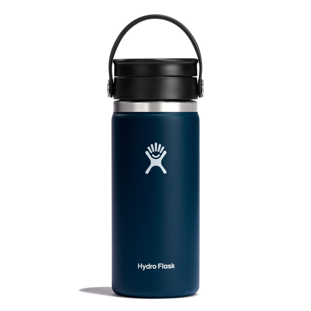 Hydro Flask Wide Mouth with Flex Sip Lid - Insulated Water Bottle Travel Cup Coffee Mug Tumbler 16 Oz