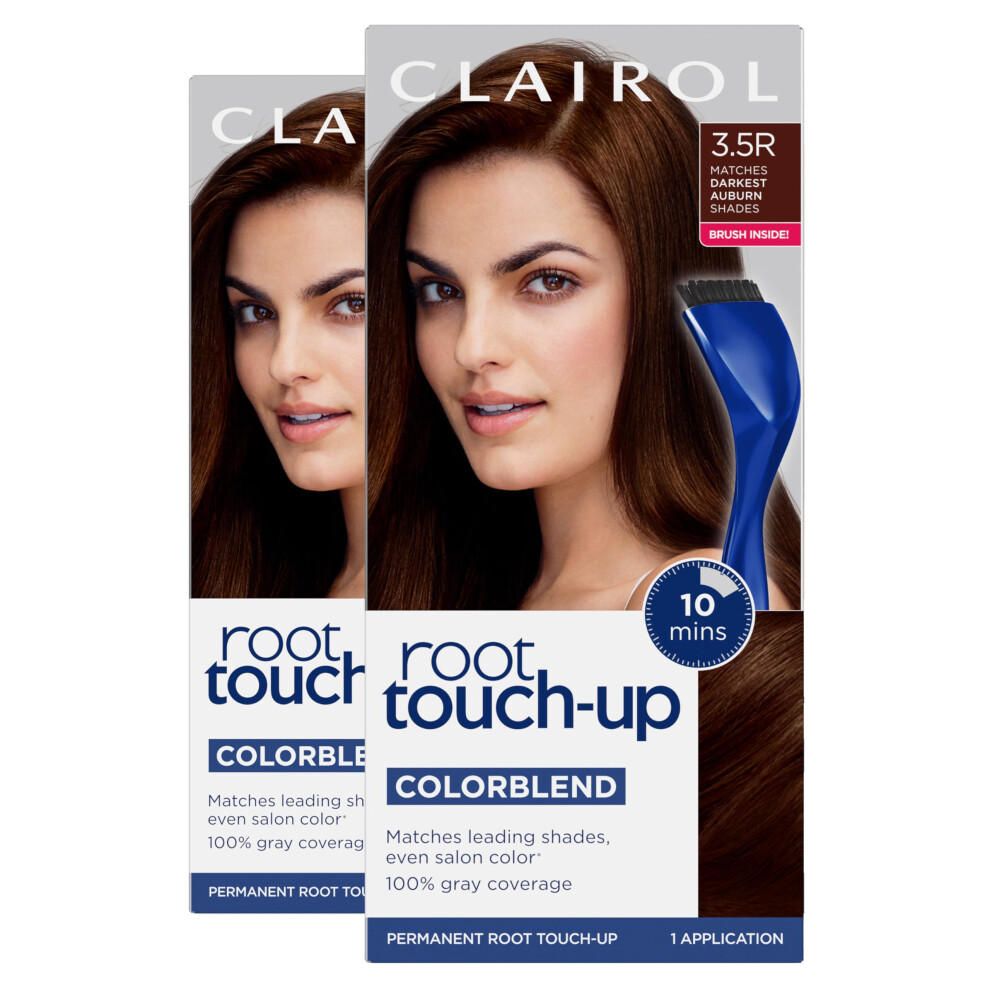 Clairol Root Touch-Up by Nice'n Easy Permanent Hair Dye  3.5R Darkest Auburn Hair Color  2 Count