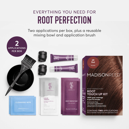 Madison Reed Root Perfection Μόνιμο Χρώμα Ρίζας, Κόκκινο 6R Pesaro, 10 Λεπτά για 100% Κάλυψη Γκρίζων 1