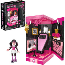 Mega Monster High Action Figur Byggset Draculaura's Boo-k Crypt med 301 delar bokvr fr samlare