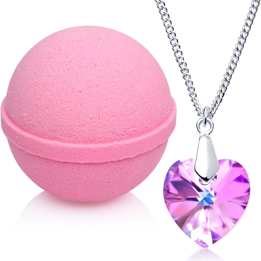 Jackpot-Kynttil T Love Potion Bath Bomb With Necklace Created With Crystal Extra Large 10 Oz. Made In Usa