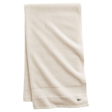 Lacoste Heritage 100% Supima Katoenen Badhanddoek, Chalk, 35" x 70" - Zeer Absorberend & Sneldrogend