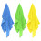 POLYTE Microfiber Cleaning Towel (16x24 in  18 Pack  Blue Green Yellow) 2