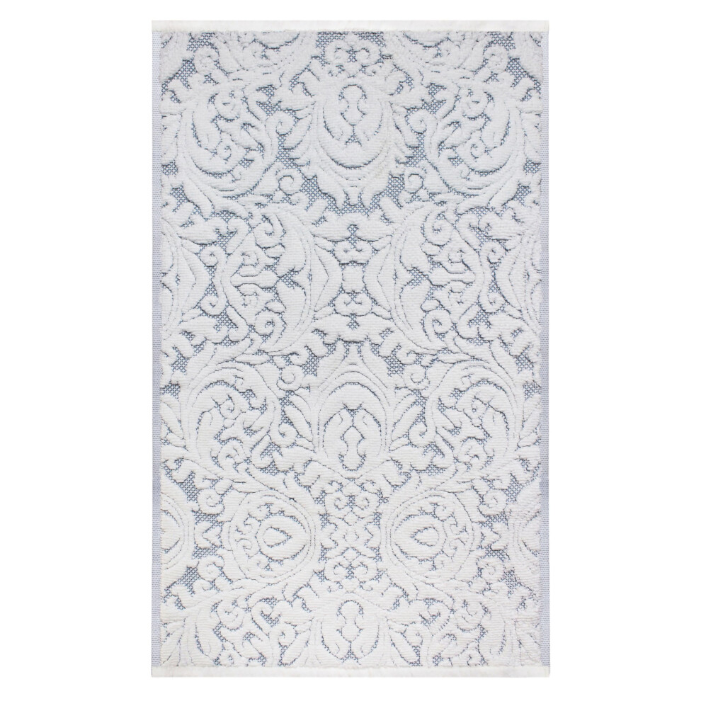 Tapis de bain COTTON CRAFT - Tapis de sol Step Out en éponge jacquard damassé sculpté - Tapis de salle de bain de luxe absorbant et peu pelucheux