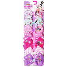 Disney Minnie Mouse Haaraccessoires Cadeauset - 7 Stuks 4 Inch Strikjes - Krokodillenklemmen - Leeftijden 3+
