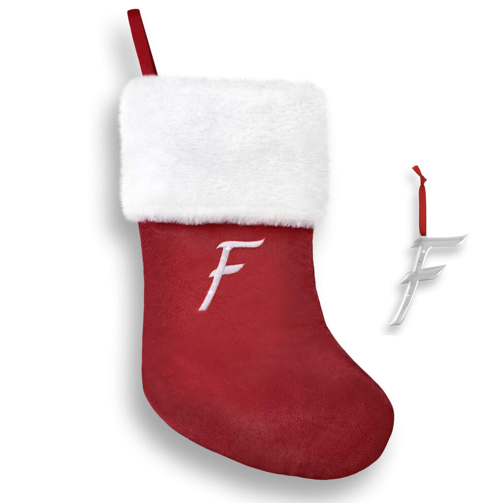 Regent Square 2023 Weihnachtsstrumpf- Und Ornament-Set Mit Feinen Europ Ischen Kristallen, 18 Monogramm-Strumpf Und Versilbertes Monogramm-Orname-image