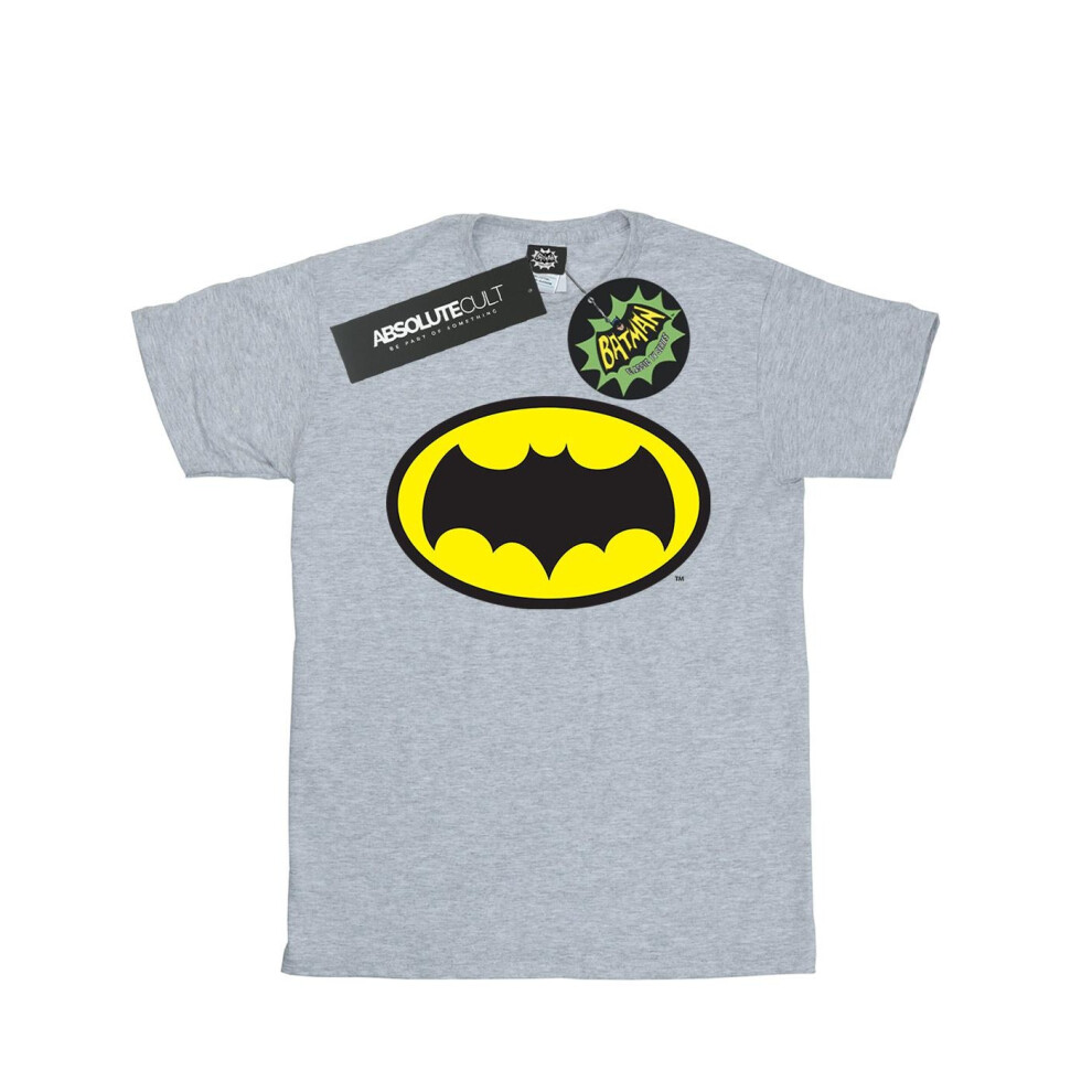 (12-13 Years, Sports Grey) DC Comics Boys Batman TV Series Logo T-Shirt