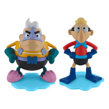 NECA Bob l'éponge | Lot de 2 figurines de collection sous licence officielle à l'échelle 12,7 cm, exclusivité Amazon : Barnacle Boy et Mermaid Ma