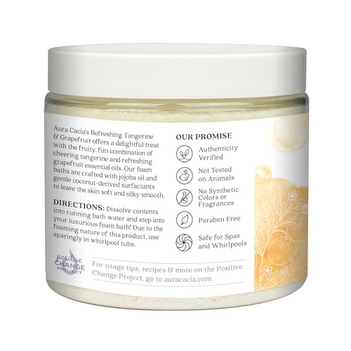 Aura Cacia Tangerine/Grapefruit Aromatherapy Foam Bath 1
