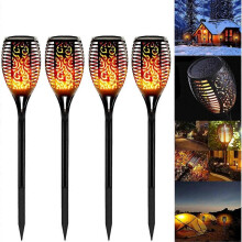 Garden Torch Light, 4 Pack LED Lights Solar  Torch Waterproof IP65 Garden Torch Light Decor Lamp & Solar Light Lamp Garden/Pathway/Yard Decoration