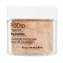 Supernail Prodip Colored Acrylic Dip Powder Glitzy Gold 0.9 Ounce