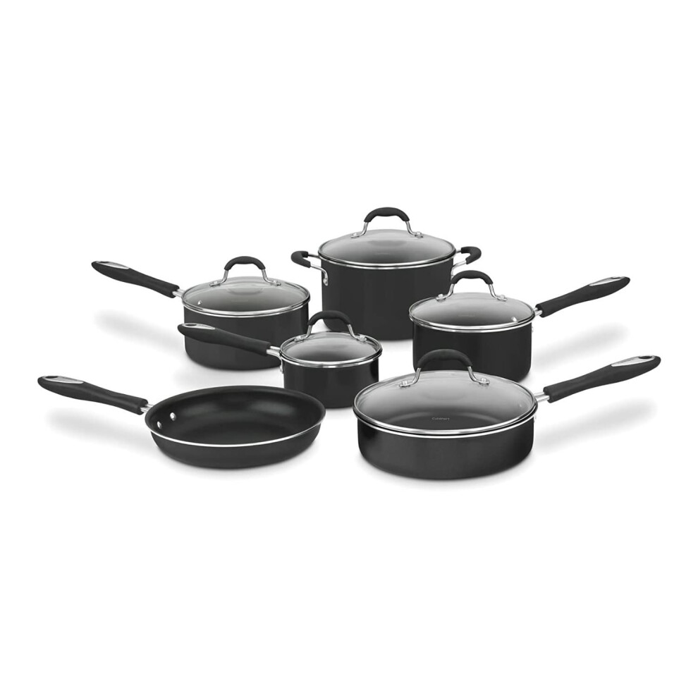 Cuisinart 11-Piece Nonstick Cookware Set Black 55-11BK