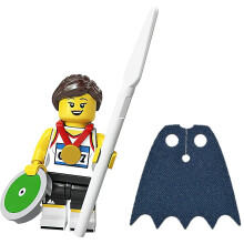 LEGO Minifigurer Serie 20 - Kvinnlig Idrottare med Blå Kappa - 71027