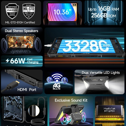 Ulefone Ulefone Armor PAD 3 Pro Rugged Tablet Android 13, 16GB 256GB 2TB Expand 1