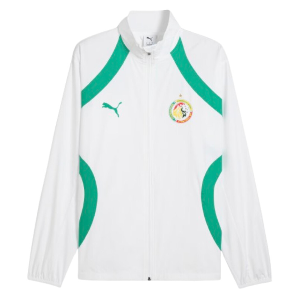 (L) 2024-2025 Senegal Prematch Woven Jacket (White)