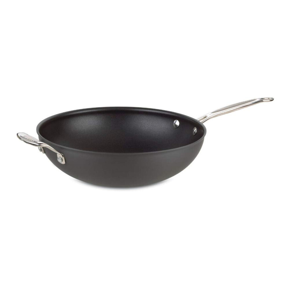Cuisinart 626-32H Chef's Classic Nonstick Hard Anodized 12.5-Inch Stir Fry Pan /Stainless Steel Black