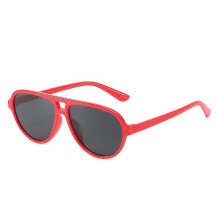 New models Polarized Aviator Sunglasses for Kids Retro Trendy Sports Sunglasses,Red