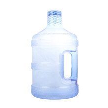 H8O 1 gallon rund BPA-fri vandflaske med 48 mm htte (naturlig bl)