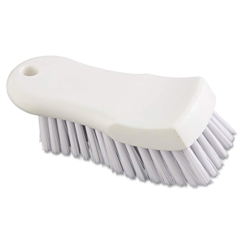 Boardwalk BWKFSCBWH 6 in. Handle 6 in. Brush Polypropylene Bristles Scrub Brush - White-image-OPC-PH56NQJ-NEW