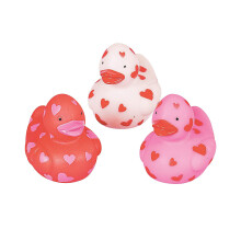 Mini Valentine Rubber Duckies - Bulkset van 24 - Valentijnsdag Speelgoed Feestartikelen en aalmoezen