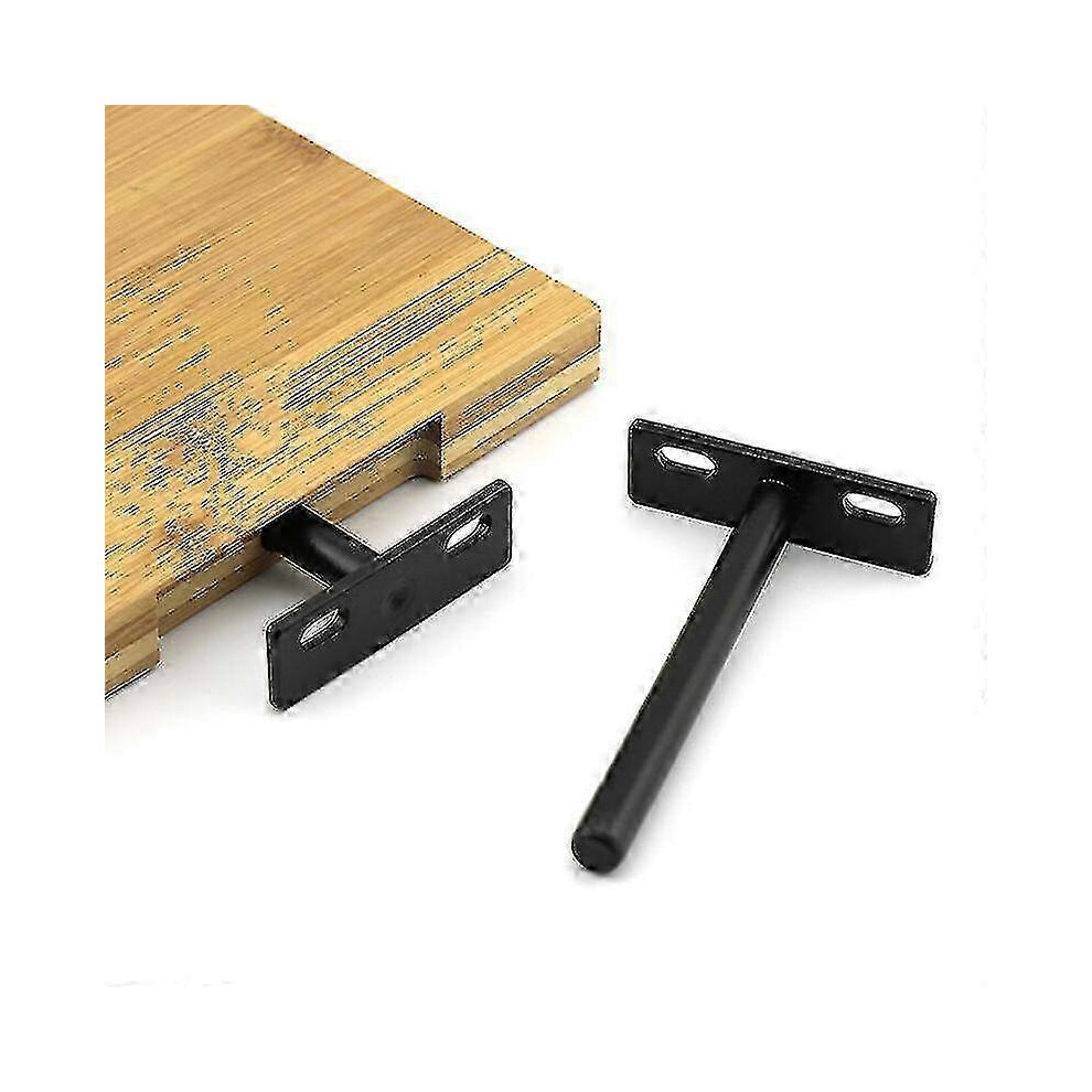 4pcs Floating Shelf Bracket, Metal Invisible Shelf Bracket, Heavy Duty Hidden Shelf Bracket, Invisible Wood Shelf Bracket