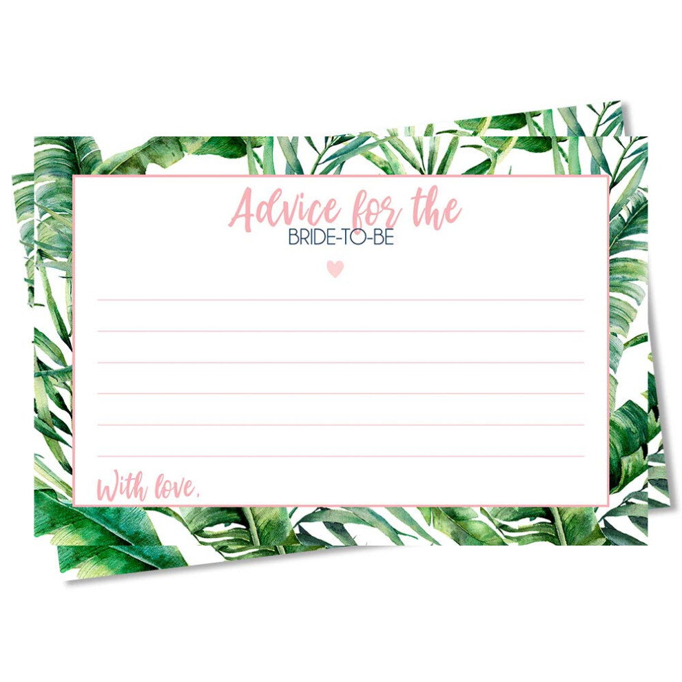 Consejos Para La Futura Novia, Tarjetas De Consejos, Ambiente Tropical, Despedida De Soltera, Boda Tropical, Destino, Despedida De Soltera, Hojas-image