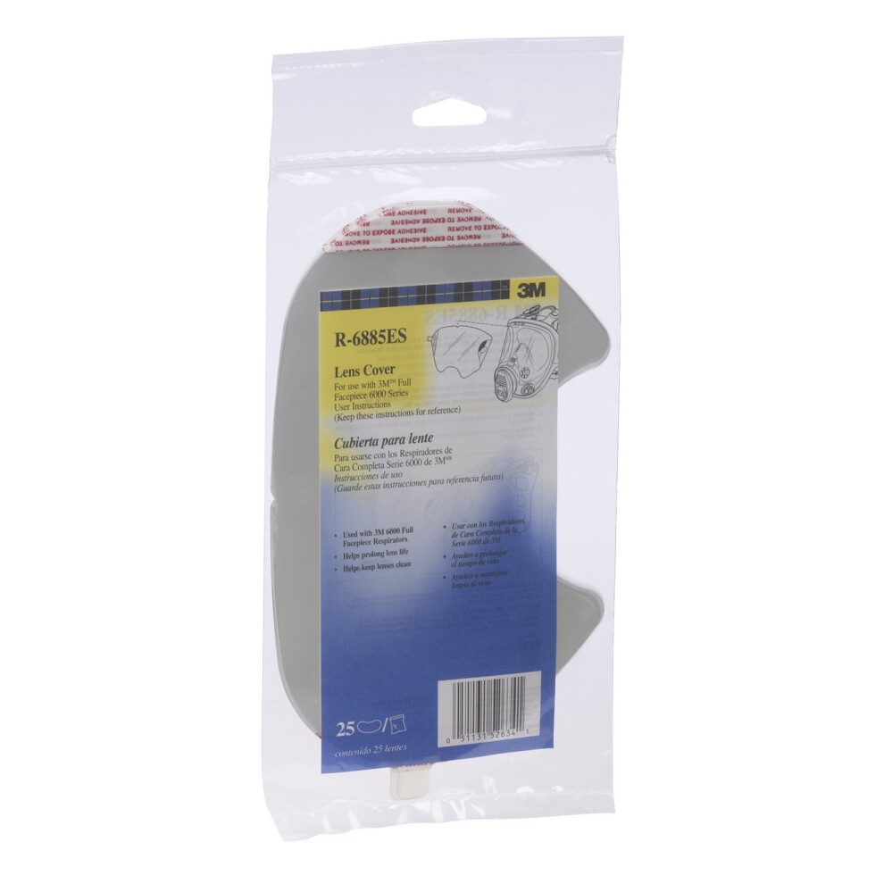 3M Faceshield Cover for 6000 Full-face  25-Pack