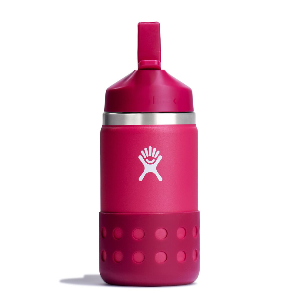Hydro Flask 12 Oz Kids Wide Mouth Straw Cap And Boot Peony