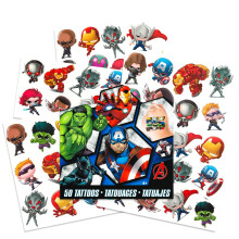 Marvel Avengers Temporäre Tattoos - 50 Superhelden Tattoos mit Iron Man, Thor, Hulk und mehr