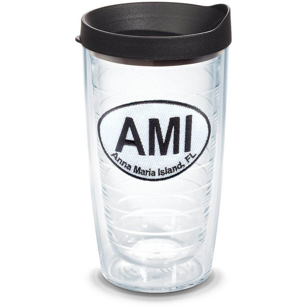 Gobelet Isotherme Tervis Florida-Anna Maria Island Avec Embl Me Et Couvercle Noir 16 Oz Transparent-image