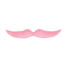 Beistle peloso 'stache 5 1/2 pollici rosa