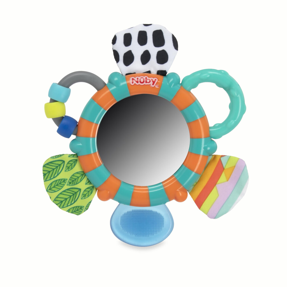 Nuby Look-at-Me Mirror Teether Toy  Teal/Orange Koala