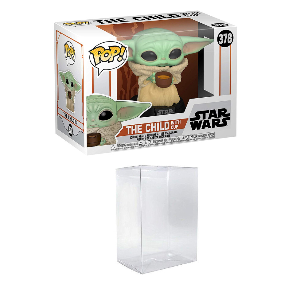 Pop! Star Wars: The Mandalorian Das Kind Mit Tasse [Grogu] Funko Vinylfigur (Mit Passender Schutzh Lle) Mehrfarbig 3,75 Zoll-image