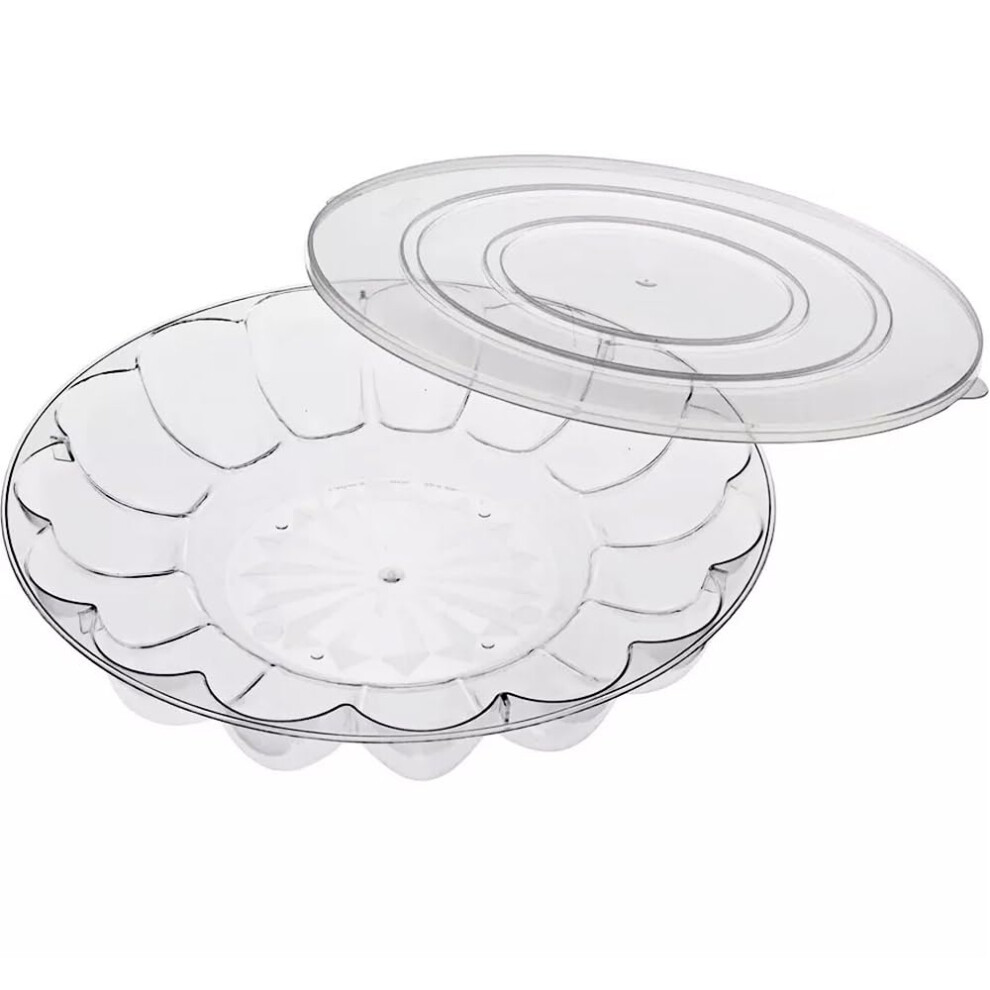 Bandeja Para Huevos Rellenos De Pl Stico Transparente Premium De Hanna K. Signature Collection, Elegante Y Resistente (1 Unidad), F Cil De Limpia-image