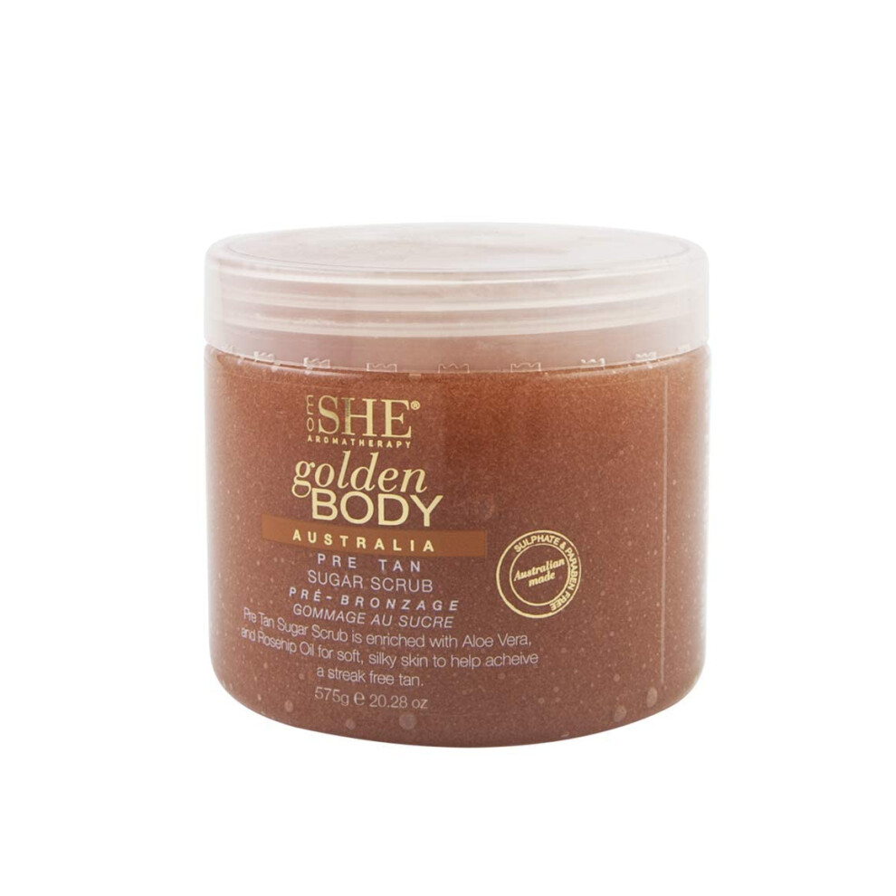 Om She Aromatherapy Golden Body Pre Tan Sugar Scrub