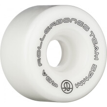 Rollerbones Team Logo 57mm 98A White Recreational Roller Skate Wheels 8 pk