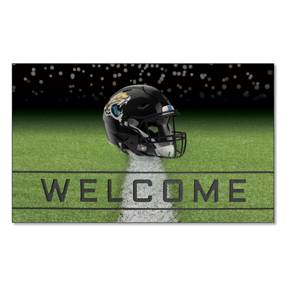 Fanmats 19947 JACKSONVILLE JAGUARS CUMB Rubber Outdoor Door Mat - 18 pouces. x 30in.