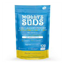 Molly's Suds 2 az 1-ben eredeti mospor Oxign Brightener Boosttal | Tiszta mosszer s folteltvolt | Borsmenta csipetnyi citrommal 120 adag