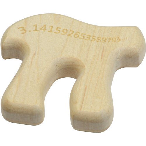 Pi -formet ahorn teether - lavet i USA