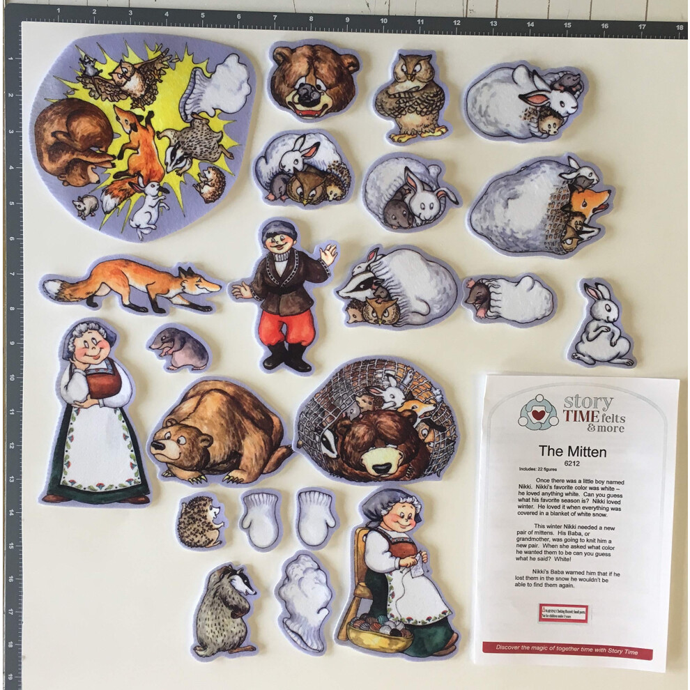 Story Time Felts De Wanten Viltfiguren Voor Flanelbordverhalen (Voorgesneden En Klaar Voor Gebruik)-image