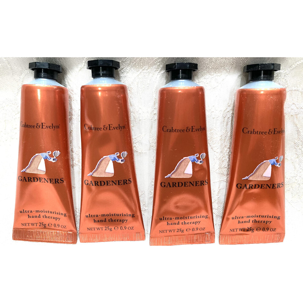 Crabtree & Evelyn Gardeners Ultra Moisturising Hand Therapy .9 oz SET of 4