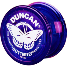 Duncan Toys Butterfly Yo-Yo, Yo-Yo f   r Anf   nger, mit Schnur, Stahlachse und Kunststoffgeh   use, Lila (3124BU-ECHAP)