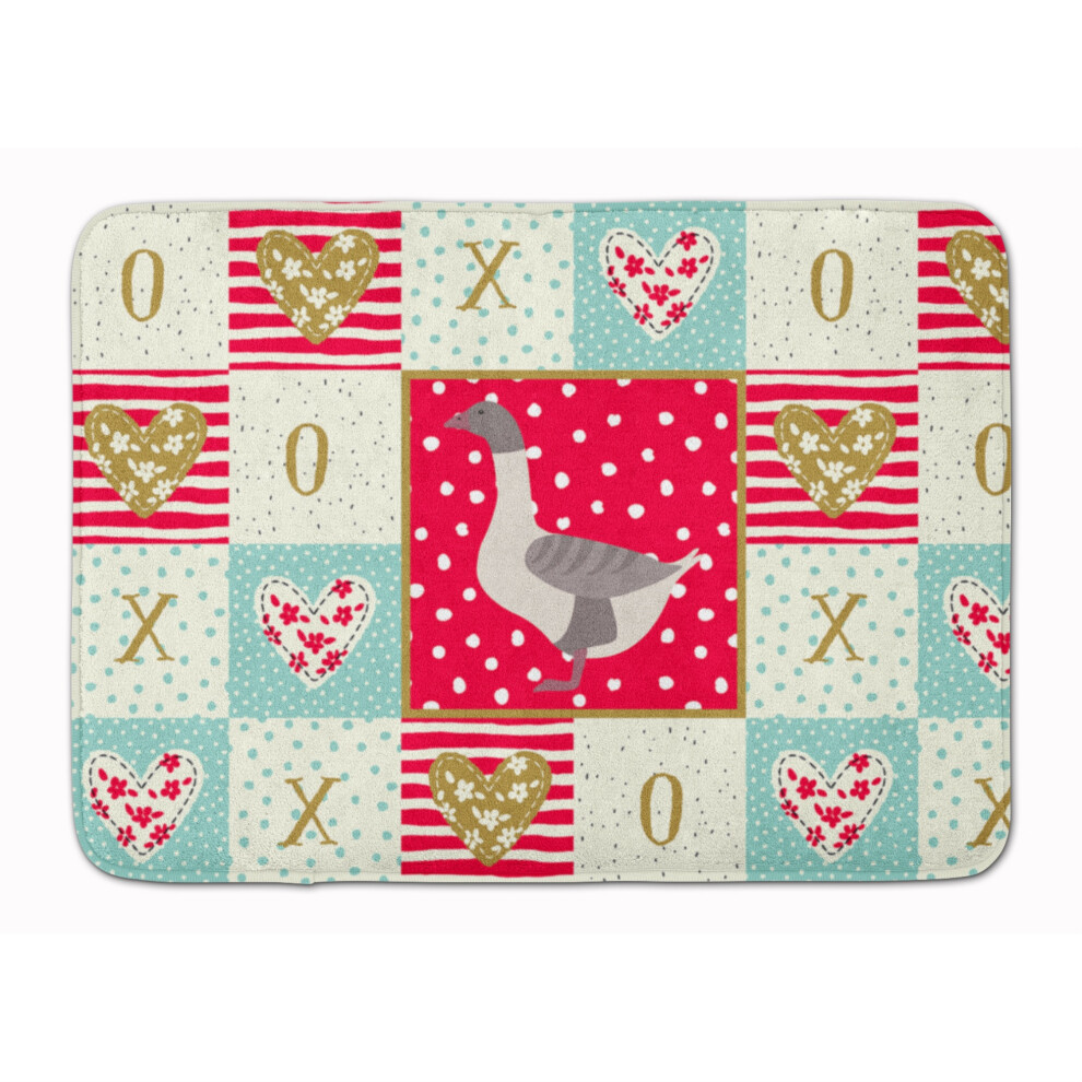 Caroline's Treasures Buff Grey Back Goose Love Wycieraczki Z Pianki Memory Mozna Prac W Pralce, Wielokolorowe""""-image