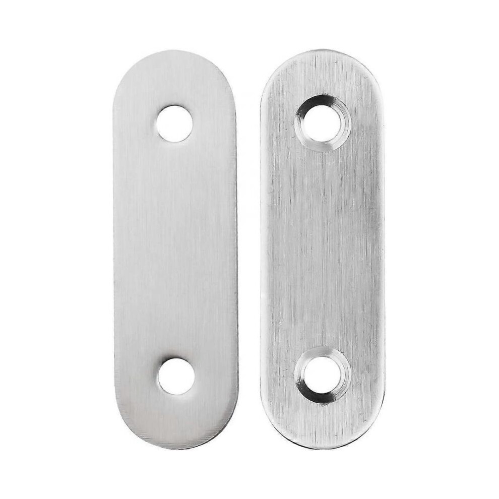 Pack of 50 Flat Corner Brace Plates Metal Joining Plates Connector Repair Bracket with Fix