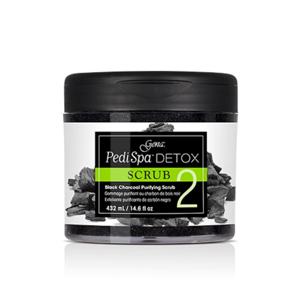 Gena Black Pedi Spa Detox Charcoal Purifying Scrub #2 14.6 Fluid Ounce