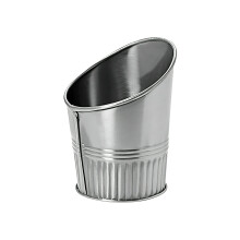 KRIJGEN. MC-34-SS 3,5"""" schuine roestvrijstalen frietbeker