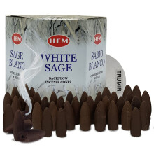 TRUMIRI White Sage Backflow R?gelseskegler til vandfald og m?ttebund Inciensos Aromaticos|Incienso|Inciense|Insienso