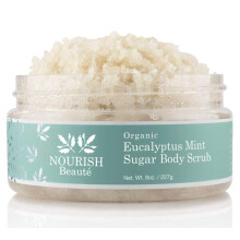 Nourish Beaute Organiczny cukrowy peeling do ciala do zluszczania i cellulitu Nawilza i nawilza skre, jednoczesnie poprawiajac koloryt i teksture sk